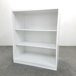【2台入荷！】人気のホワイトオープン書庫入荷！コンパクトなサイズなので、ちょっとしたスペースにおすすめ！
■内田洋行/HS/ホワイト