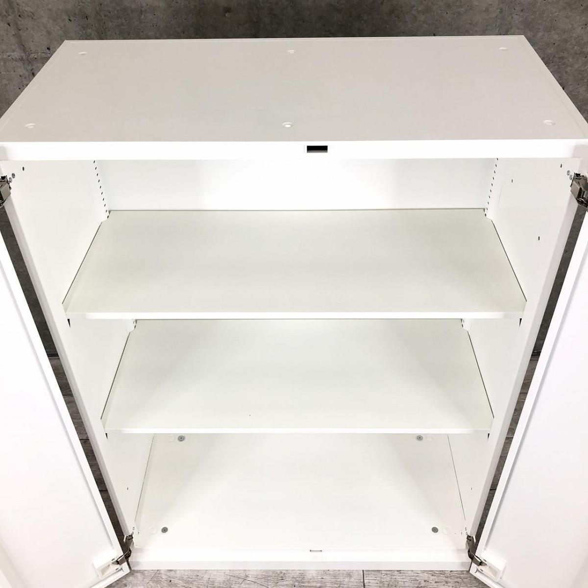 中古】レクトライン オカムラ/okamura ローキャビネット／両開き
