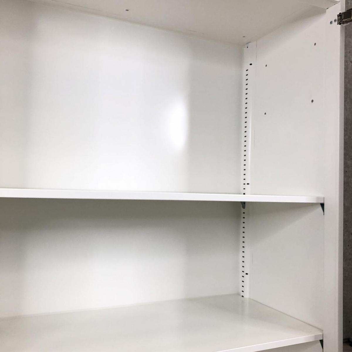 OKAMURA オカムラ キャビネット レクトライン 書庫 ホワイト 両開き 中古】レクトライン 4B313F ZA75 オカムラ/okamura ロー