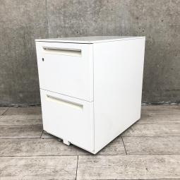 【関東倉庫在庫品】【書類が多いお客様におすすめのワゴン！】■ウチダ製　ST　2段ワゴン　■ホワイト【弊社使用欄：A00991652】【ECBMC】