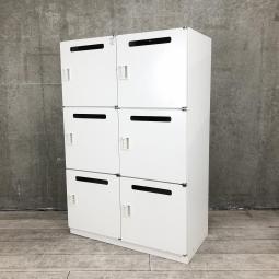 【関東倉庫在庫品】【投函口付きのおすすめロッカー】■イトーキ製　シンライン　6人用パーソナルメールロッカー　■ホワイト【弊社使用欄：A00993727】【ECBMC】