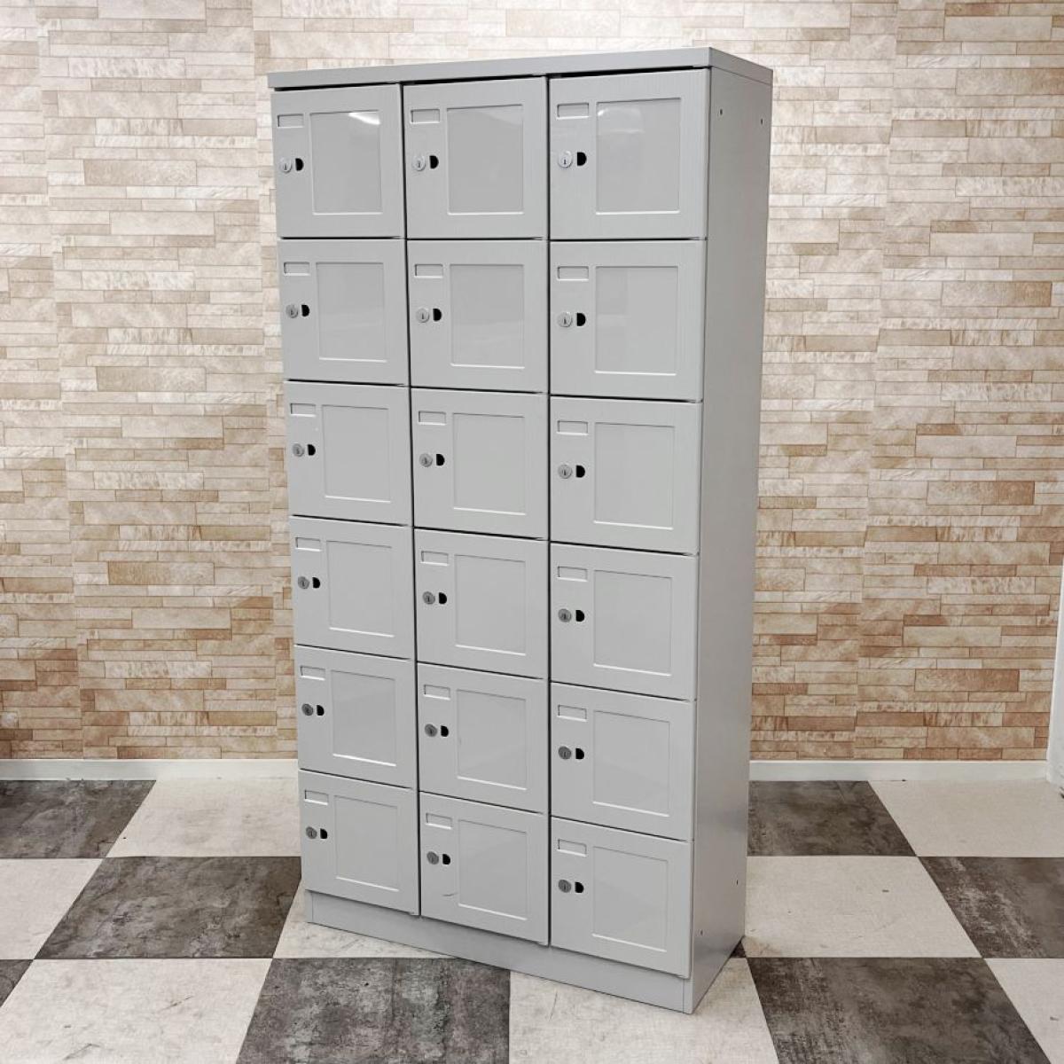 【シューズボックスが2台入荷いたしました！】イトーキ　DS　シューズボックス　シリンダー錠　18人用　貴重品入れ
                        シューズボックスDS
                                    中古
            