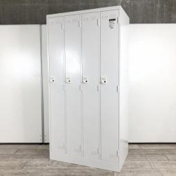 【カギの持ち運びいらずのダイヤル錠式！衣類や個人の荷物の管理に！】■コクヨ製　LKシリーズ　4人用更衣ロッカー　W900×D515×H1790　■ホワイト　■ダイヤル錠 【弊社使用欄：A01019964】