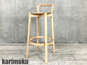 KNS / カリモク ニュー スタンダード　キャストール バースツール ロータイプ　ピュアオーク　参考定価 ¥70,400