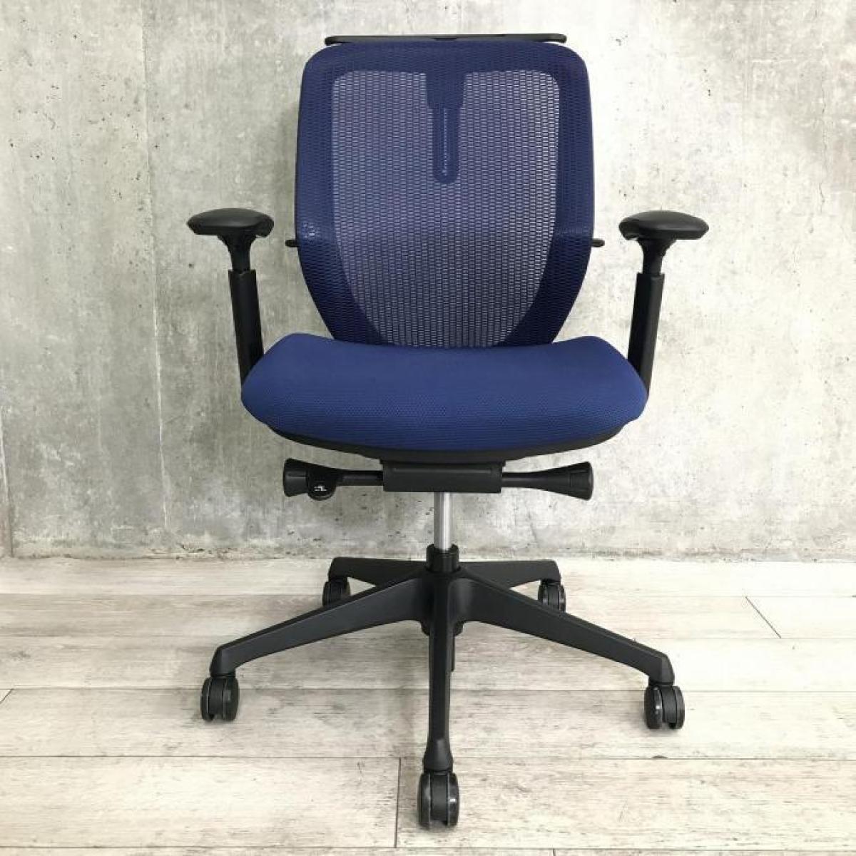 at　オカムラ　シルフィーチェア　ローバック　固定肘　前傾機能　メッシュ　中古品 中古】シルフィーメッシュ オカムラ/okamura 肘付ローバック