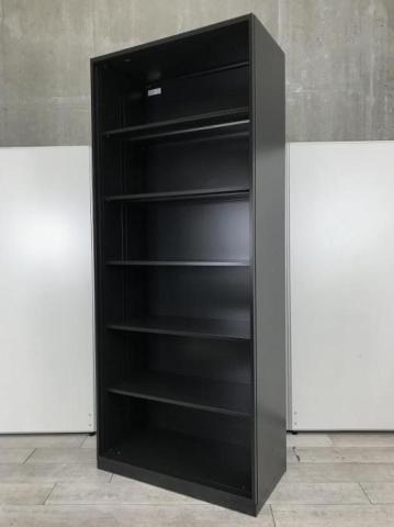 【在庫セール品・1台限定】■イナバ製　オープン書庫　ハイキャビネット　H2150mm　■ブラック　【珍しいブラックカラー！大容量収納のキャビネット！扉なしのため出し入れしやすい！】