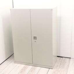 【入替セールにつきお値下げ！】【ロータイプのキャビネット】■オカムラ（okamura）製　レクトライン　ライトスモーク　両開き　天板無し