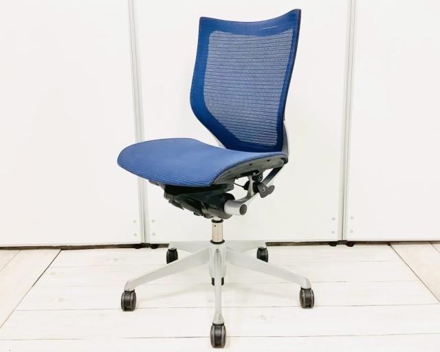 【中古】バロンメッシュチェア  オカムラ（okamura） 肘無ローバックチェア