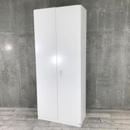 【A4ファイル6段収納の大容量書庫！！ホワイトカラーでどんなオフィスにもマッチ！】■両開き書庫　ハイキャビネット　H2150㎜　色：ホワイト　シリンダー錠/オカムラ/SAデュオライン