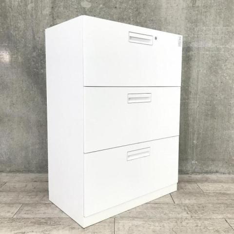 不二貿易 オフィス キャビネット 引き出し 3段 中古 スレ凹み有 定期入れの 引き出し キャビネット オフィス 不二貿易 3段 スレ