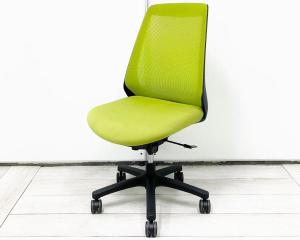 【在庫入替セール品！】【理想的な作業姿勢をキープ！デスクに納まりの良いコンパクトメッシュチェア！】/オススメ(おすすめ) /人気商品【弊社使用欄：】■ハイバック　肘無し　背面メッシュ　モスグリーン×ブラックフレーム/イトーキ/ノナ