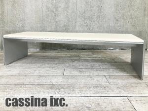 cassina ixc / カッシーナイクスシー　エアフレーム 3014 3人掛 レザーシートベンチ　ホワイト　デビットチッパーフィルド