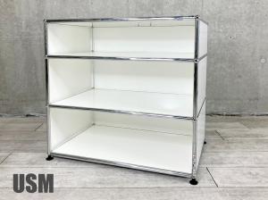USMハラー　1列3段キャビネット　ピュアホワイト　D500　モジュラーシステム