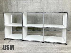 USMハラー　3列2段 キャビネット　ピュアホワイト　D350　サイドボード