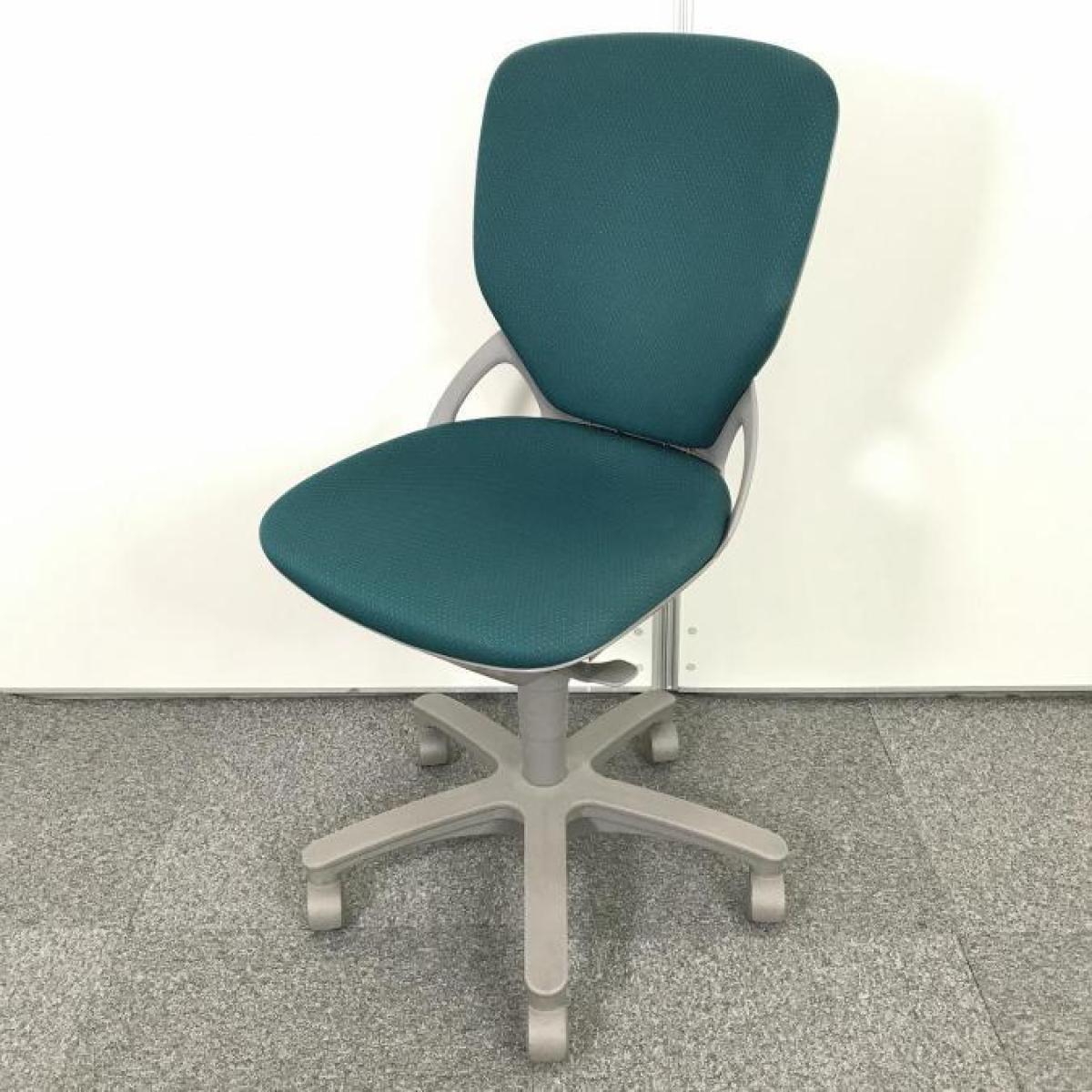 【腰を包み込むような座り心地！】【立体成型フォルムが快適にフィット！】■イトーキ（ITOKI）製　プレーゴチェア　肘無ハイバック　■ティールグリーン×グレーシェル
                        プレーゴチェア
                                    中古
            