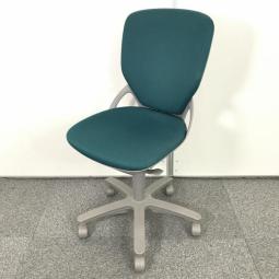 【腰を包み込むような座り心地！】【立体成型フォルムが快適にフィット！】■イトーキ（ITOKI）製　プレーゴチェア　肘無ハイバック　■ティールグリーン×グレーシェル