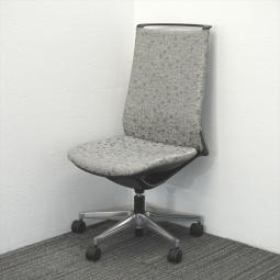 【外部倉庫在庫品】■オカムラ(okamura)製　　モードクロスシリーズ　肘無ハイバック　■グレー(ドットパターン)　【T1】
