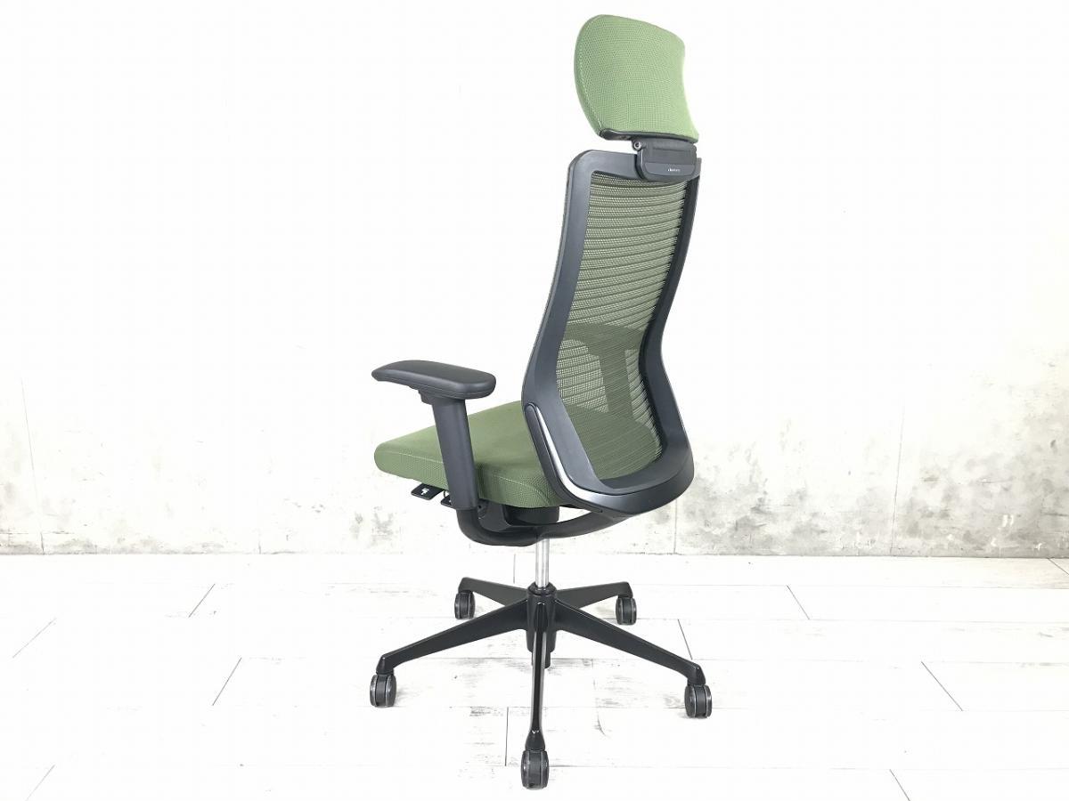 中古】コーラルメッシュ オカムラ/okamura 肘付ハイバックチェア
