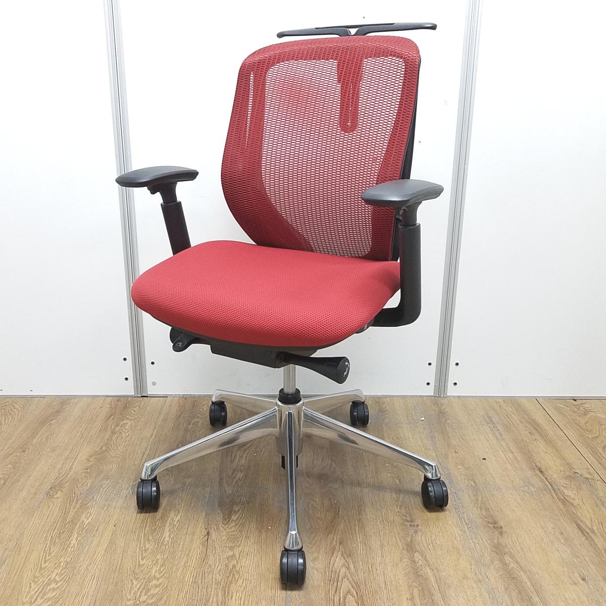 at　オカムラ　シルフィーチェア　ローバック　固定肘　前傾機能　メッシュ　中古品 中古】シルフィーメッシュ オカムラ/okamura 肘付ローバック