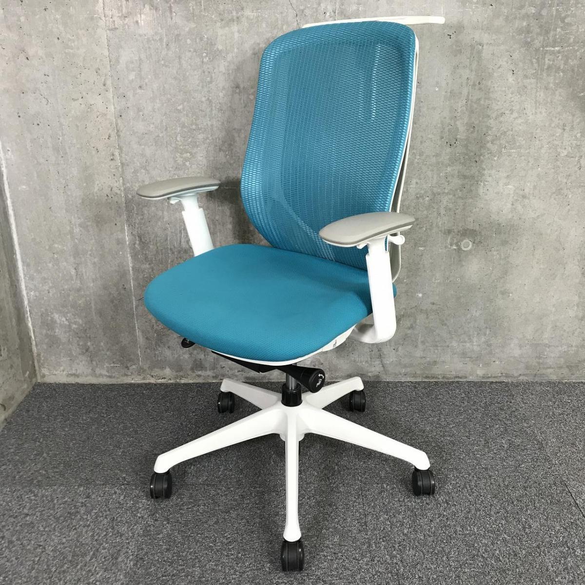 【美品】 シルフィーメッシュ okamura 肘付ハイバックチェア 中古】シルフィーメッシュ オカムラ/okamura 肘付ハイバック