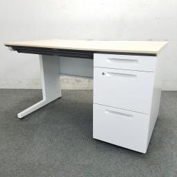 【スタイリッシュなデザインで高品質！】■コクヨ　アイエスシリーズ　片袖デスク　W1200×D600×H720mm　ナチュラル木目カラー　■奥行600mmタイプ！省スペースに設置できるワークデスク！【KOKUYO　IS】