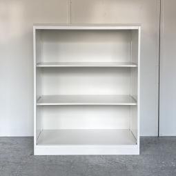 【視認性に優れたオープンキャビネット！おしゃれな天板付き！】■イトーキ（ITOKI）　エスキャビネット （eS CABINET）　オープン書庫　ローキャビネット　■本体:：ホワイト　天板：ホワイト木目調