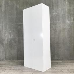 【高さ2150㎜・書類整理におすすめ！A4ファイルが6段収納が可能な人気キャビネット！】■オカムラ（okamura）製　レクトラインシリーズ　両開き書庫　ハイキャビネット　■シリンダー錠　■ホワイト　※大型商品のため搬入経路にご注意ください！