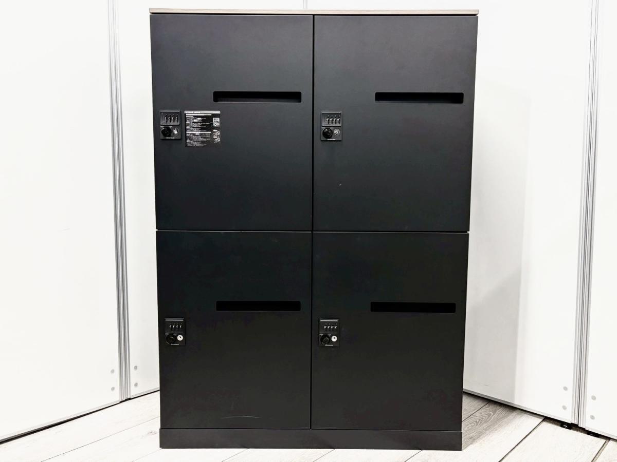 中古品　4人用鍵付きオフィスロッカー　綺麗め 店頭引き渡し限定】ロッカー オフィスロッカー 4人用 カギ付き 4