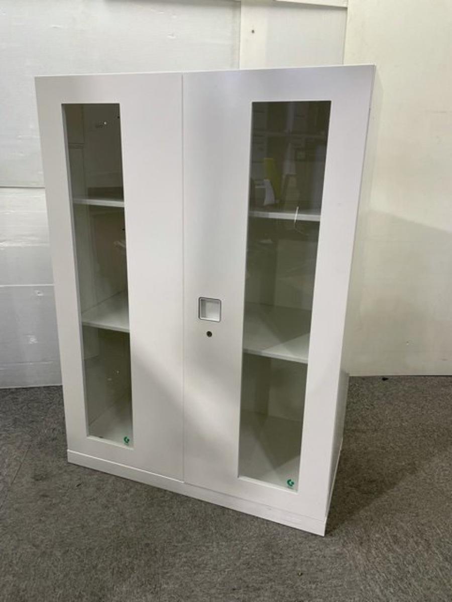 【中が見える便利な両開き書庫！　レアなガラス書庫が入荷いたしました！】■オカムラ（okamura）製　レクトライン(Rectline)　■両開き書庫　■ガラス書庫　■ニューグレー　■シリンダー錠【入替セールにつき40%OFF！】
                        レクトライン
                                    中古
            