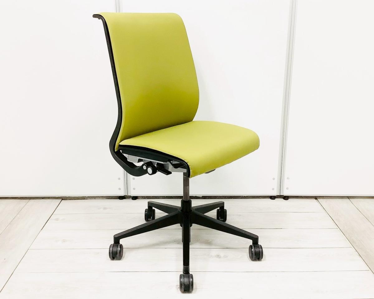 80-90's vintage ハイバック チェア グリーン ポストモダン 中古】シンクチェア（2014年以前モデル） Steelcase/スチール