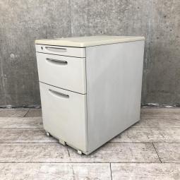 【状態要確認】日焼け有りのため大特価！　■オカムラ SD　3段ワゴン　/　ニューグレー　/　オフィスの定番　/　オフィス収納　/　書類収納　/　手元収納　/　格安　/　激安　/　リサイクル