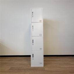 【レアな4人用シューズロッカー！・小物入れにも〇！】4人用ロッカー　■1列4段　■ホワイト【2507】弊社使用欄【A01023700】