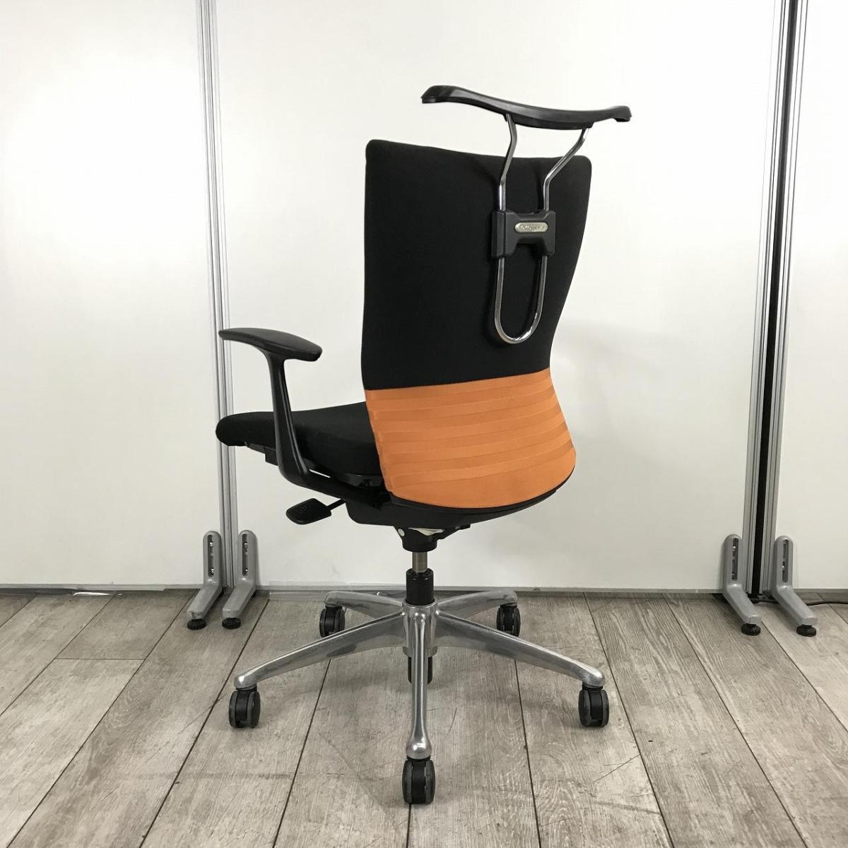 OKAMURA★オカムラ★肘付き　ミドルバックチェア★フィーゴ★ 中古】フィーゴチェア オカムラ/okamura 肘無ハイバックチェア