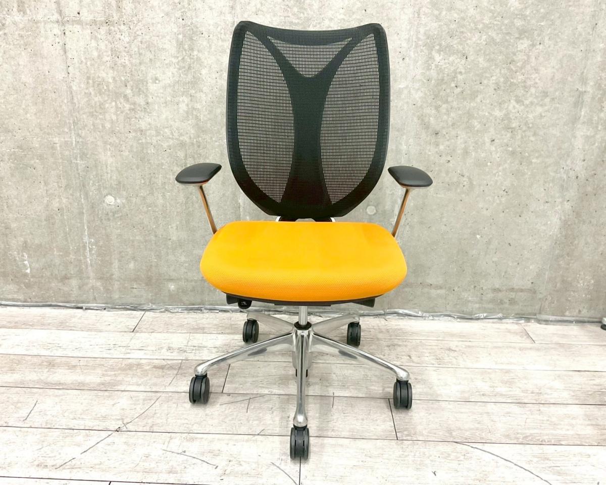 中古】サブリナ C833BR 0678 オカムラ/okamura 肘付ハイバック