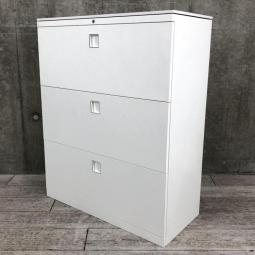 【西】★納品・設置に関してご気軽にお問い合わせください！！！★【人気の3段ラテラル】ホワイト天板付き　オカムラ製　レクトライン　書庫　3段ラテラル　レイアウト変更　開業支援【福岡オフィス家具】【福岡中古家具】【中古事務什器】【中古チェア】【中古椅子】