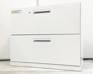 【関西倉庫在庫】内田洋行製　 HSシリーズ　2段ラテラル書庫　ホワイト　窓下収納におすすめ！【弊社使用欄：A01026904】