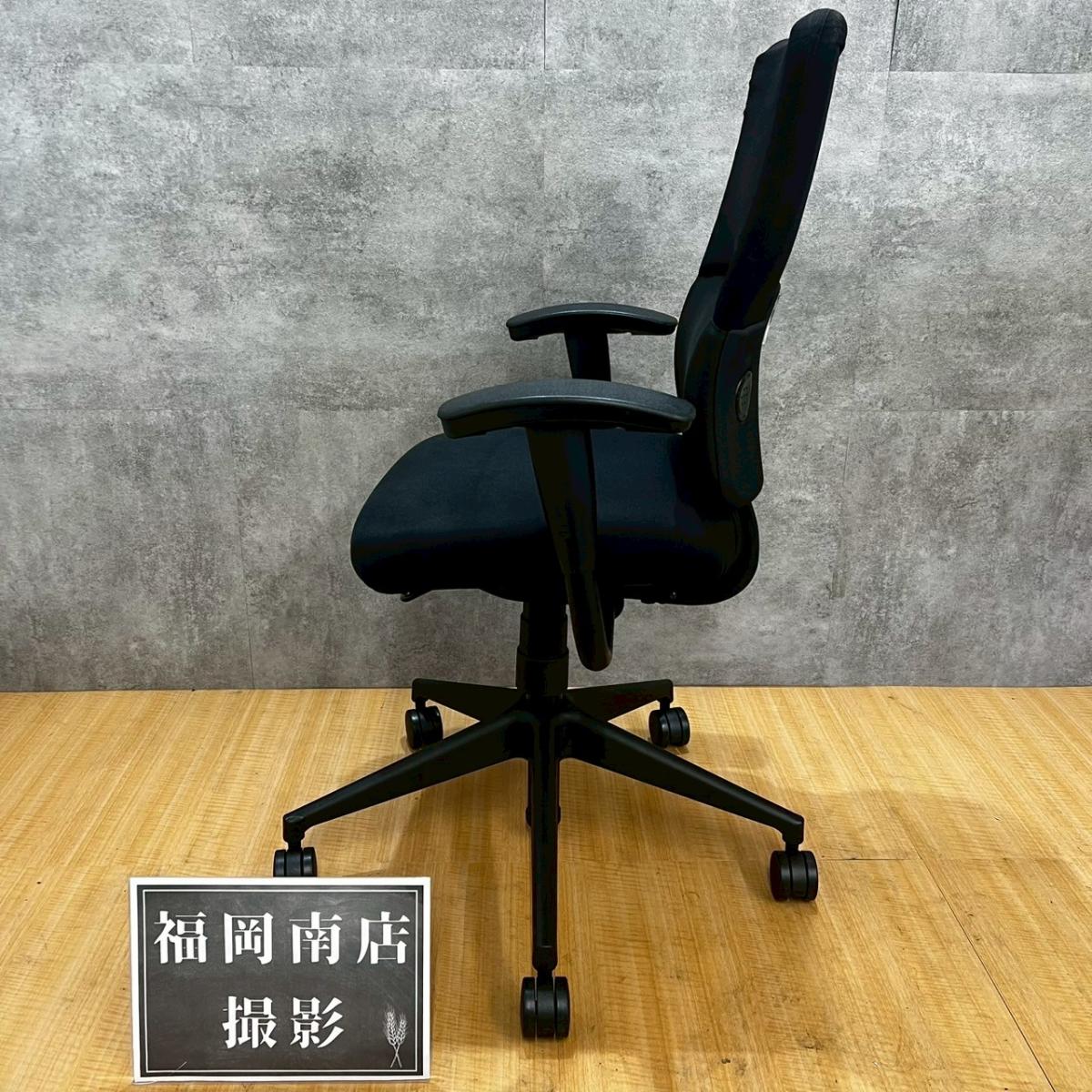 中古】LetsB レッツB Steelcase/スチールケース 肘付ハイバック