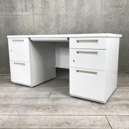 【両袖机をお安く販売中！】◆イナバ/デュエナ　ワゴン　脇机　袖　オフィス　収納　上長　博多　天神　オフィスバスターズ　中古　九州最大級