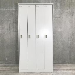 【博】【ゆとりのある収納スペース！衣類や個人の荷物の管理に！増員にもオススメ！】オカムラ製　FZシリーズ　4人用更衣ロッカー　ライトスモーク　シリンダー錠　収納　福岡　博多　天神　九州最大級【※サテライトは商談スペースのみの為、在庫は福岡の在庫を掲載しております。商品につきましてはお電話にてお問い合わせください】