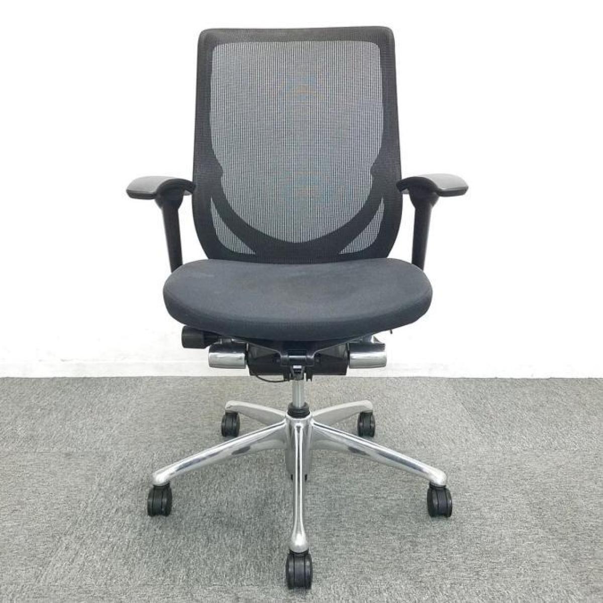 靉嘔 ay-o 透明な鳥 - 木 直筆サイン 37/80 中大型 セミラージ 中古】ゼファー(メッシュ) オカムラ/okamura 肘付ハイバック