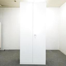 【これ1台で書類がたっぷり収納できます！】■オカムラ　レクトラインシリーズ　両開き書庫　H2150mm　ホワイト　■A4ファイル6段収納！人気のハイキャビネット！【在庫入替セール品（本在庫限定価格）】A01000902