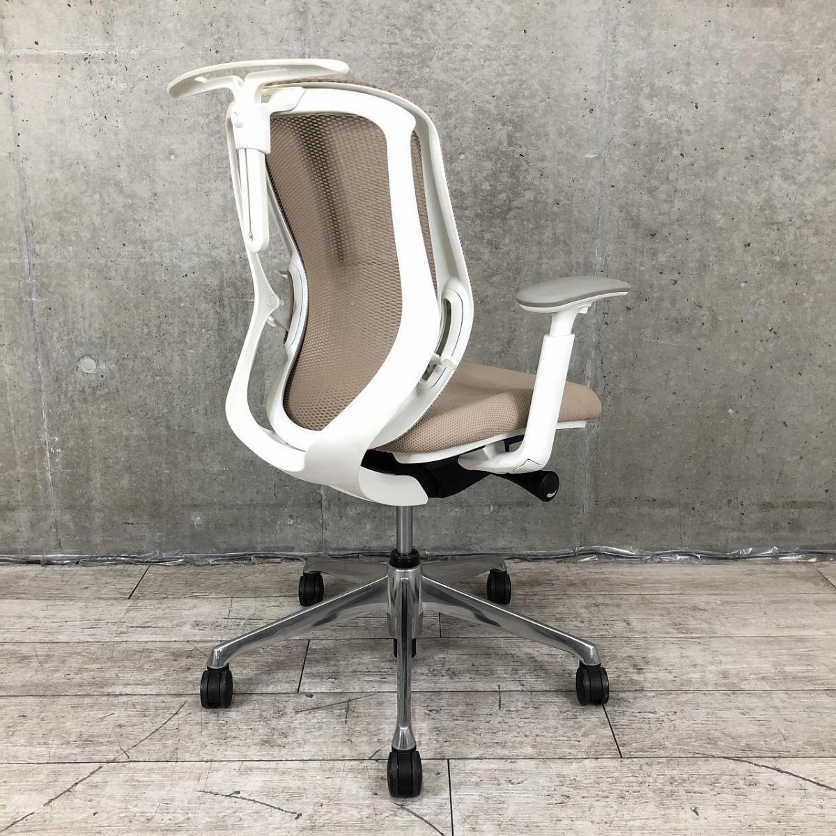 av　オカムラ　シルフィーチェア　ローバック　固定肘　前傾機能　メッシュ　中古品 中古】シルフィーメッシュ オカムラ/okamura 肘付ローバック