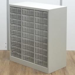 ★【訳あり品：トレイ割れ/ヒビあり】【1台限り】生興製　ニューグレー　人気のクリスタルトレイ　深型9段x3列　クリスタルトレイ！！※保障対象外品になります。