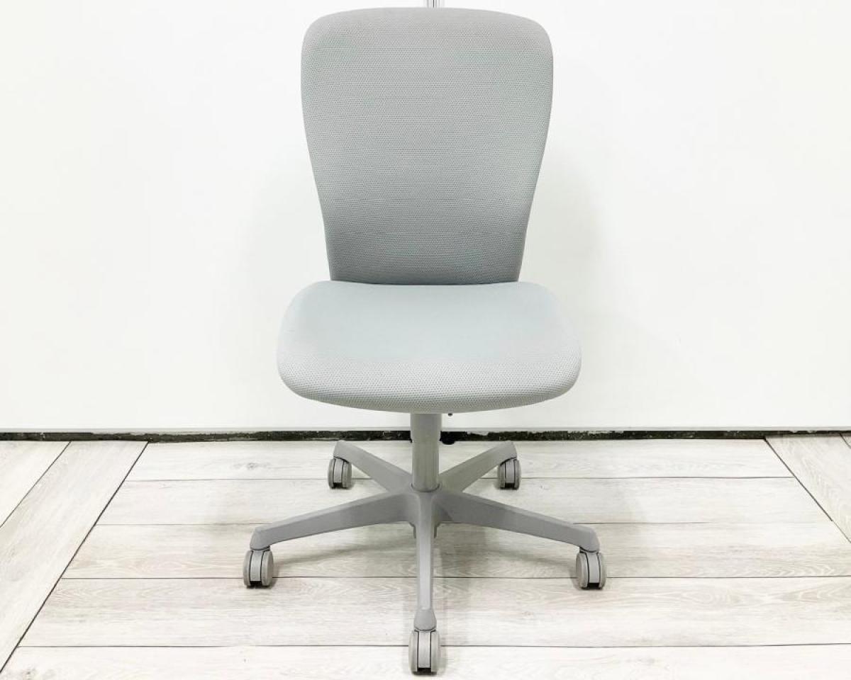 若*様 手工品　シノワズリ様式本革張りハイバックアームチェア　　サイドチェア 中古】スラート C335GR FSG3 オカムラ/okamura 肘無ハイバック
