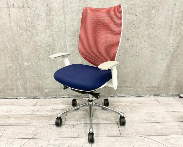 【中古】サブリナ  オカムラ（okamura） 肘付ハイバックチェア