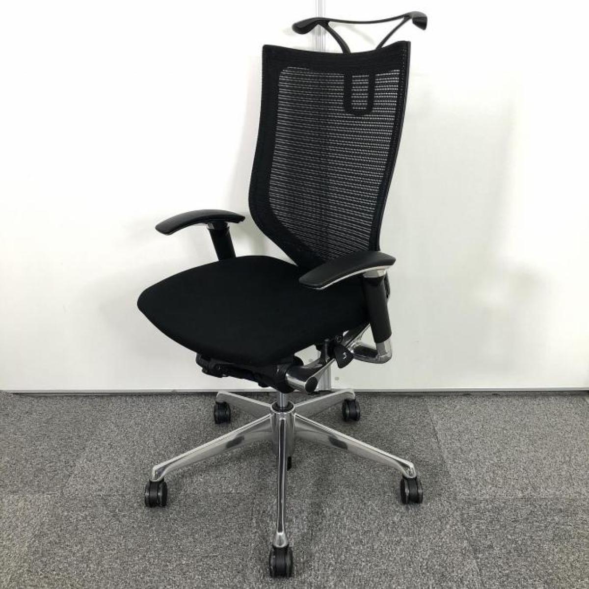 中古】バロンメッシュチェア CP85BR FDF1 オカムラ/okamura 肘付