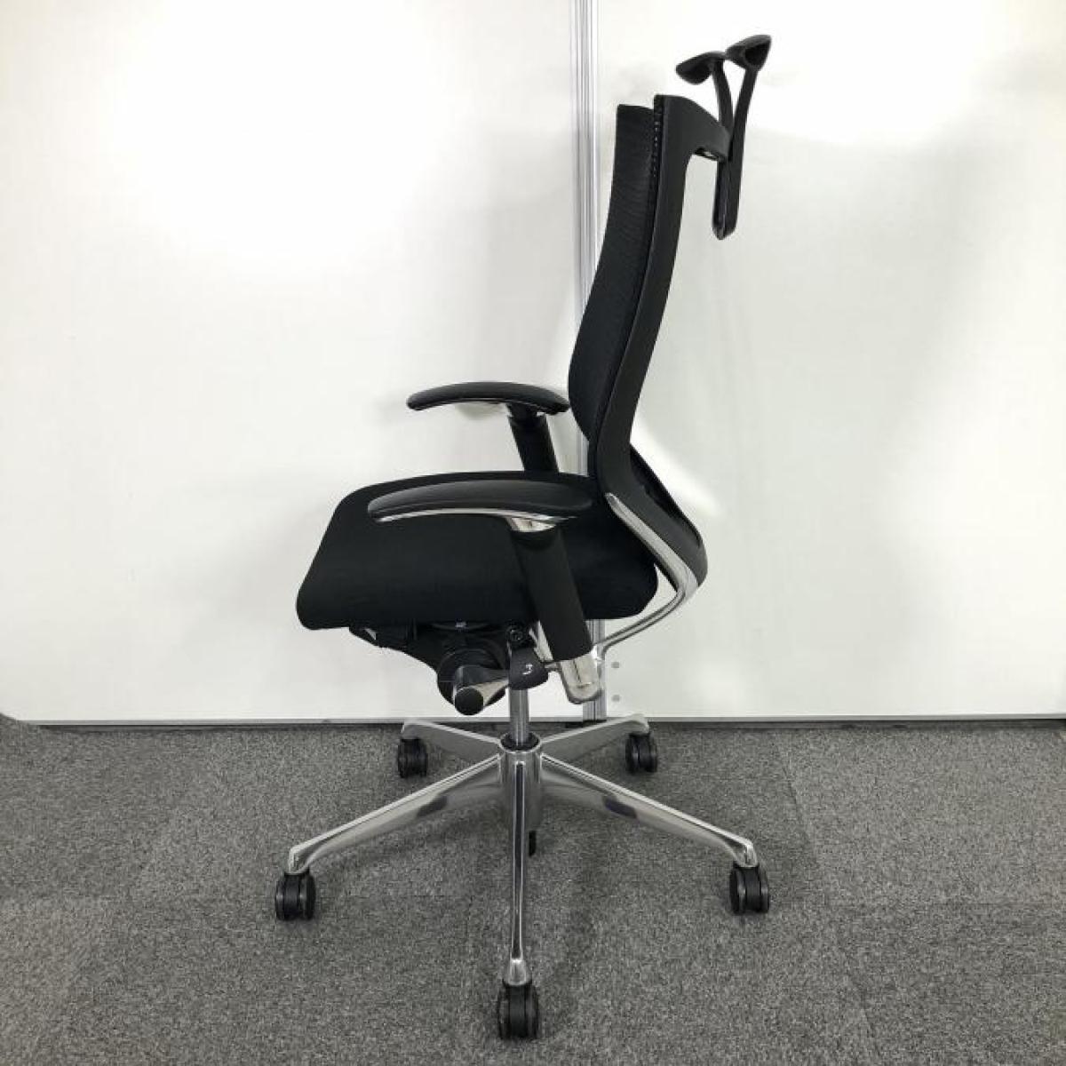 中古】バロンメッシュチェア CP85BR FDF1 オカムラ/okamura 肘付