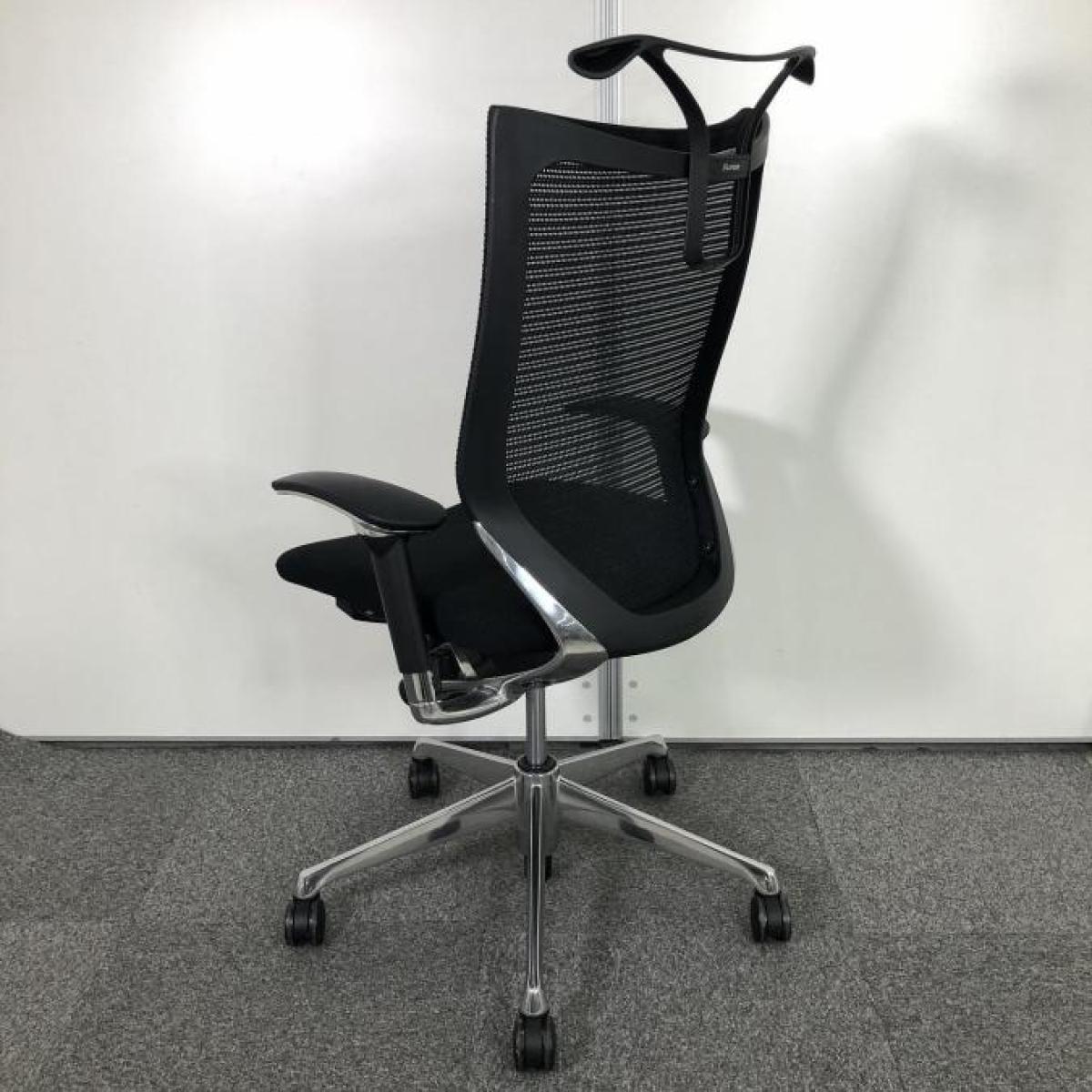 中古】バロンメッシュチェア CP85BR FDF1 オカムラ/okamura 肘付