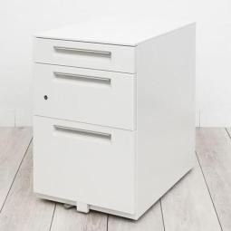 【4台限定】■イナバ製　3段ワゴンが入荷！中古　ワゴン　ホワイト　キャスター　オフィス　事務　デスクインワゴン　オフィスバスターズ　梅田本店
