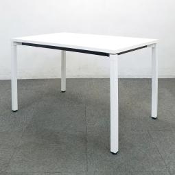 【打ち合せ・休憩室に！幅1200㎜のシンプルなホワイトテーブル！ちょっとした作業用やパーソナル使用にもおすすめ！】■コクヨ（KOKUYO）製　ジュートシリーズ（JUTO）　ミーティングテーブル　W1200㎜　■ホワイト　■4本脚